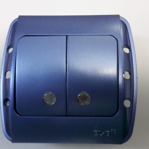 Comutator ST cu LED albastru metalizat